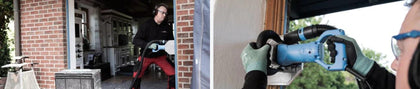 Werkzeuge für die Fenstermontage, Haustürmontage, Zimmertürmontage.