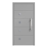 Aluminium-Haustür ADREA 75 von Aluhaus in Weißaluminium RAL 9006, Außenansicht