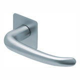 Drückergarnitur SCOOP 1103, flache Quadratrosette, Edelstahl matt