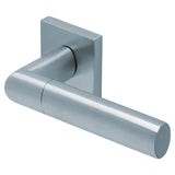 Drückergarnitur SCOOP 1012Q auf Quadratrosette, Edelstahl matt-Drückergarnitur-SCOOP-GÜRTLER.shop