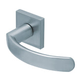 Drückergarnitur SCOOP 1023Q auf Quadratrosette, Edelstahl matt-Drückergarnitur-SCOOP-GÜRTLER.shop