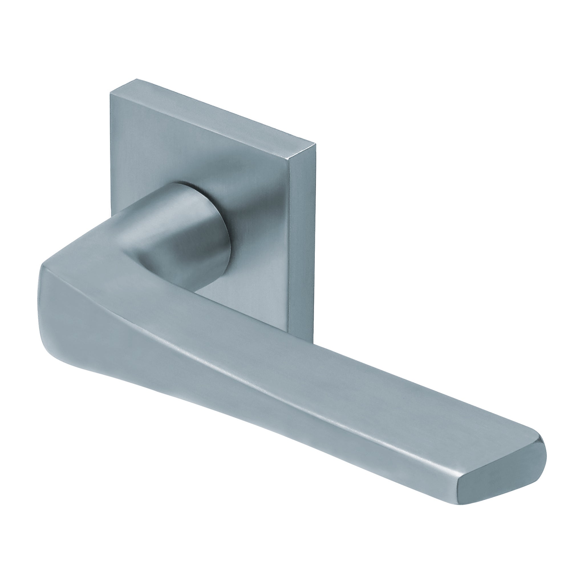 Drückergarnitur SCOOP 1026Q auf Quadratrosette, Edelstahl matt-Drückergarnitur-SCOOP-GÜRTLER.shop