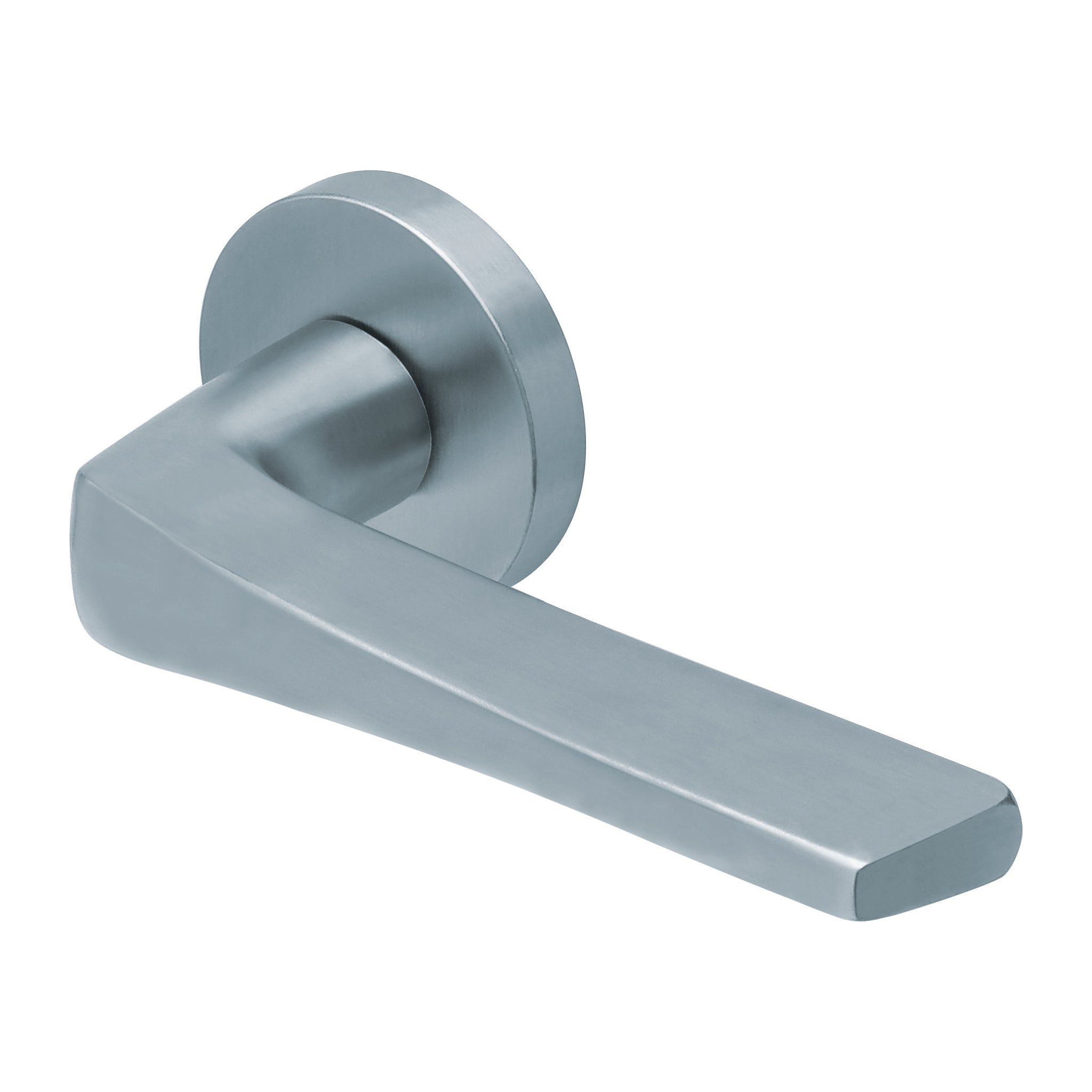 Drückergarnitur SCOOP 1026 auf Rundrosette, Edelstahl matt-Drückergarnitur-SCOOP-GÜRTLER.shop