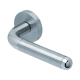 Drückergarnitur SCOOP 1173 auf Rundrosette, Edelstahl matt-Drückergarnitur-SCOOP-GÜRTLER.shop