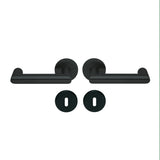 Drückergarnitur SCOOP 2009 auf Rundrosette, Schwarz matt-Drückergarnitur-SCOOP-BB-Ausführung-Pullbloc 3.1-GÜRTLER.shop