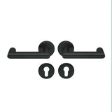 Drückergarnitur SCOOP 2009 auf Rundrosette, Schwarz matt-Drückergarnitur-SCOOP-PZ-Ausführung-Pullbloc 3.1-GÜRTLER.shop