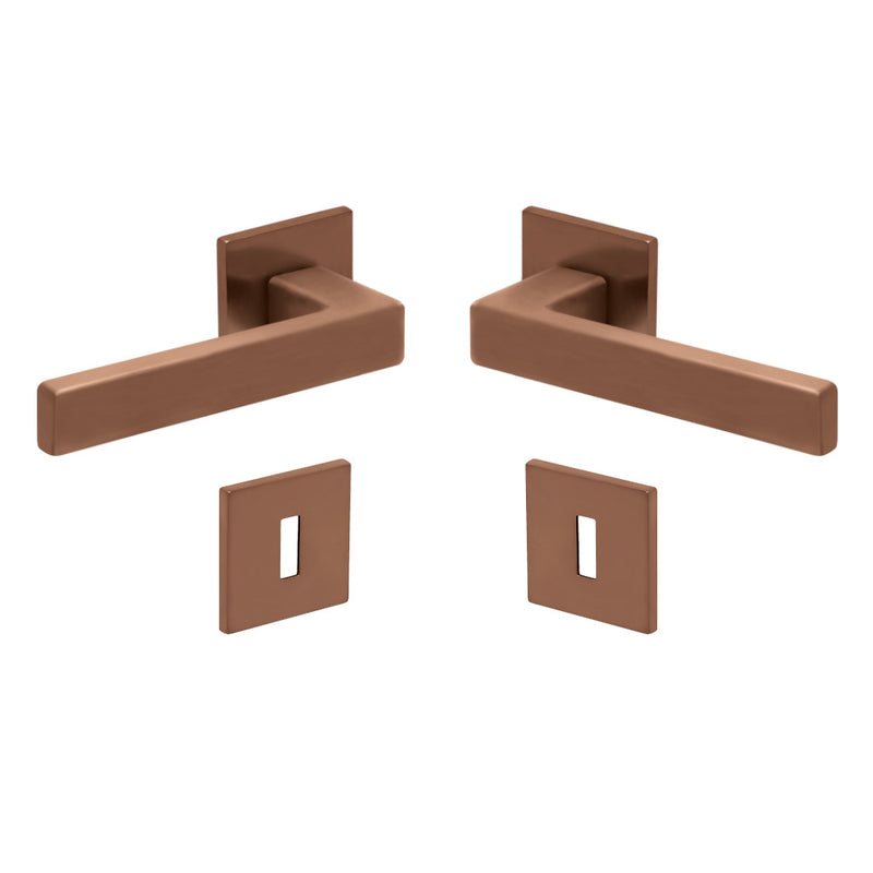 Drückergarnitur Formspiele 8040Q Quadrat, Kupfer matt-Drückergarnitur-SCOOP-BB-Garnitur-GÜRTLER.shop