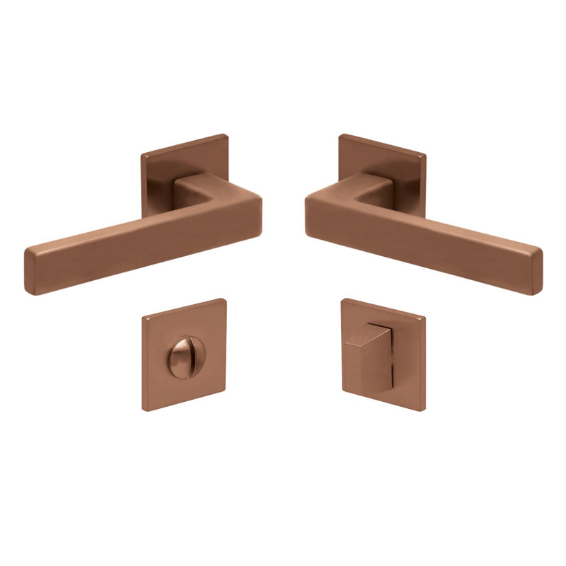 Drückergarnitur Formspiele 8040Q Quadrat, Kupfer matt-Drückergarnitur-SCOOP-WC-Garnitur-GÜRTLER.shop