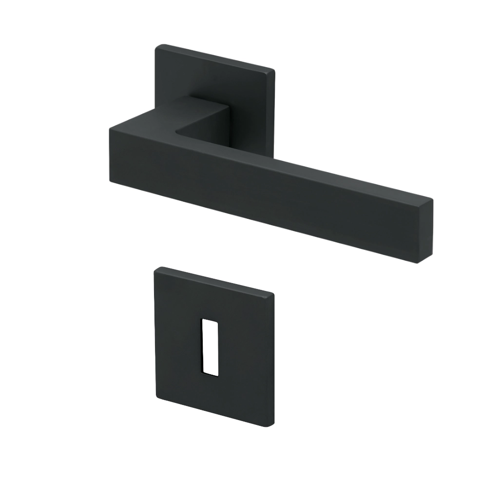 Drückergarnitur Formspiele 8040Q Quadrat, Black satin