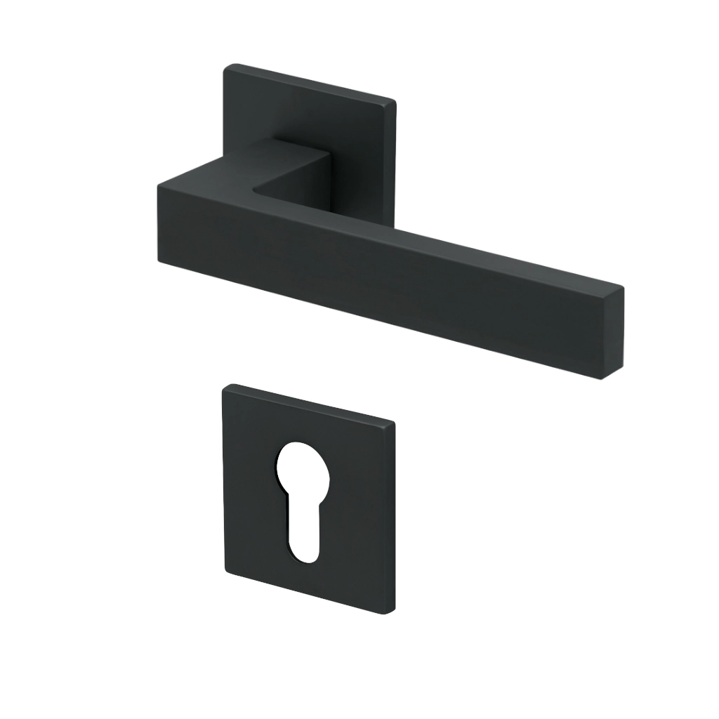 Drückergarnitur Formspiele 8040Q Quadrat, Black satin