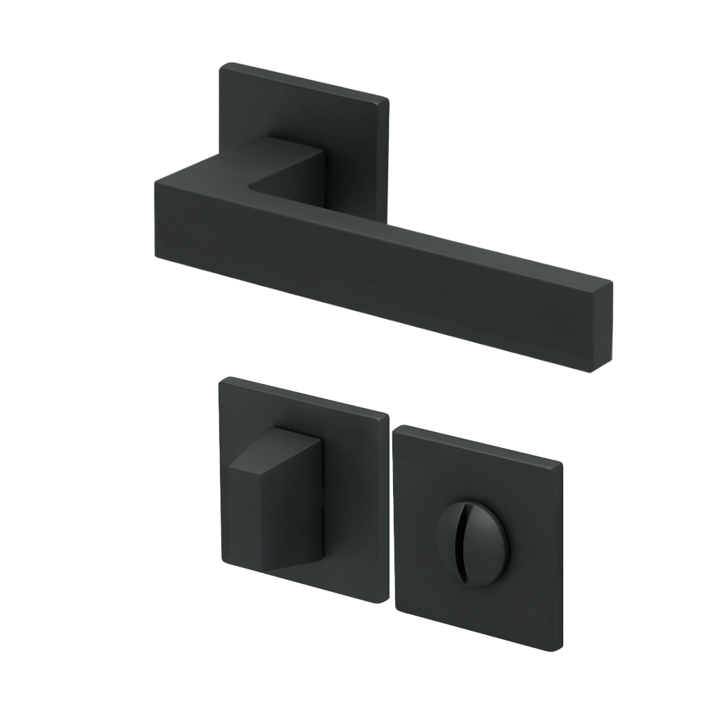 Drückergarnitur Formspiele 8040Q Quadrat, Black satin