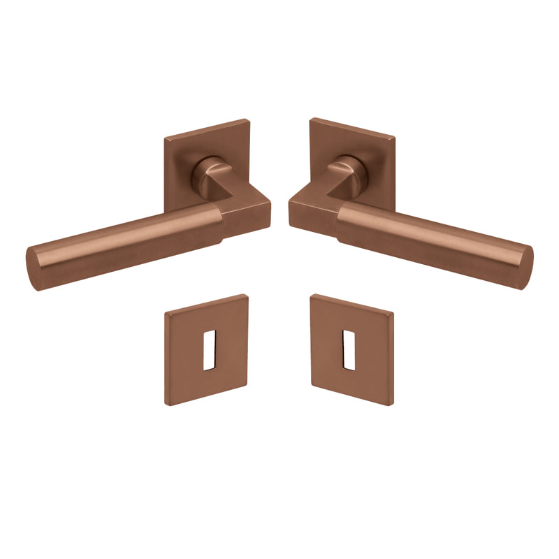 Drückergarnitur Formspiele 8080 Quadrat, Kupfer matt-Drückergarnitur-SCOOP-BB-Garnitur-GÜRTLER.shop
