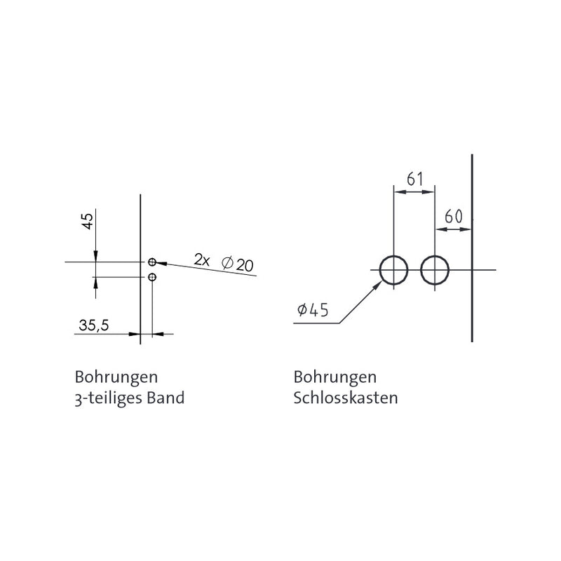 Glastürbeschlag CLASSICO Beschlagset, Edelstahl matt-Glastürbeschlag-GRIFFWERK-GÜRTLER.shop