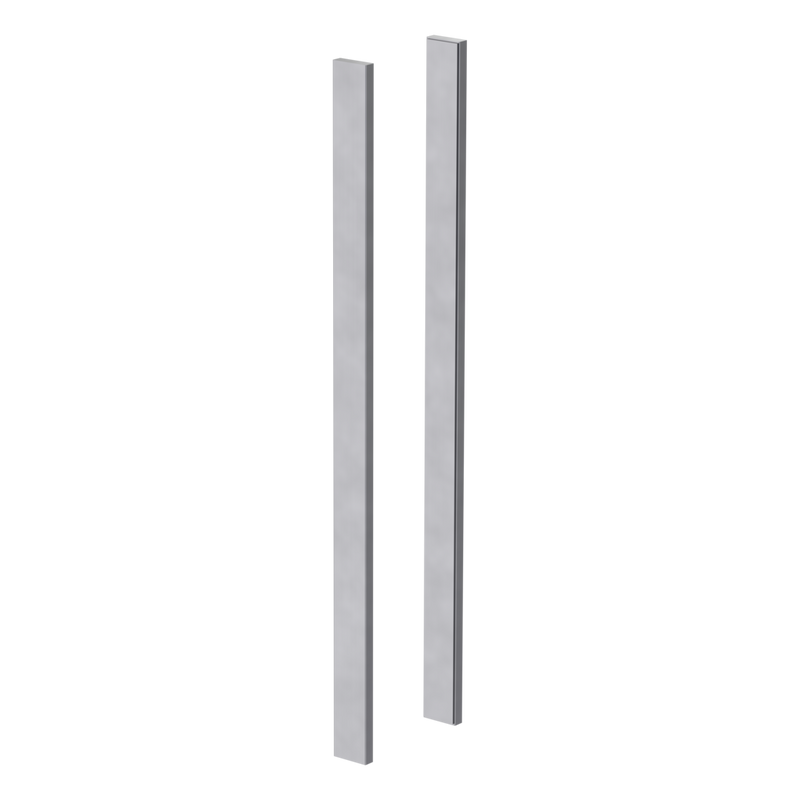 Griffleistenpaar für Glastüren LUCIA, 430mm, Edelstahl-Optik-Glastürbeschlag-GRIFFWERK-GÜRTLER.shop