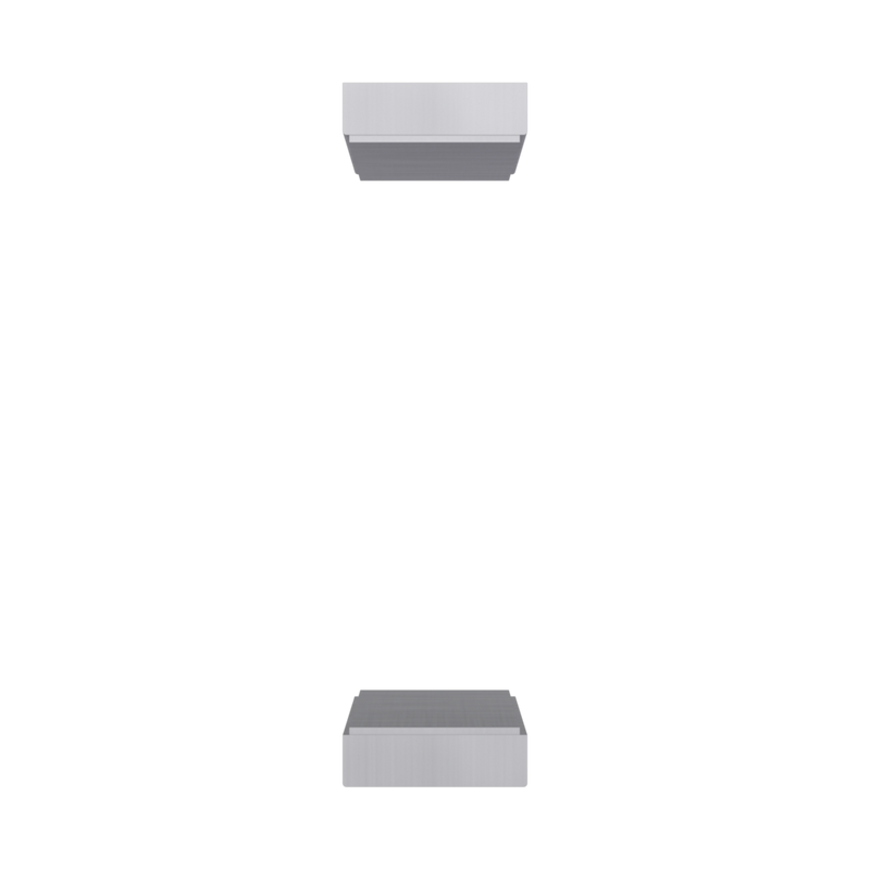 Griffleistenpaar für Glastüren LUCIA, 430mm, Edelstahl-Optik