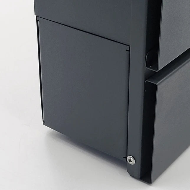 Briefkasten B3 mit Standfüßen und Zeitungsfachabdeckung