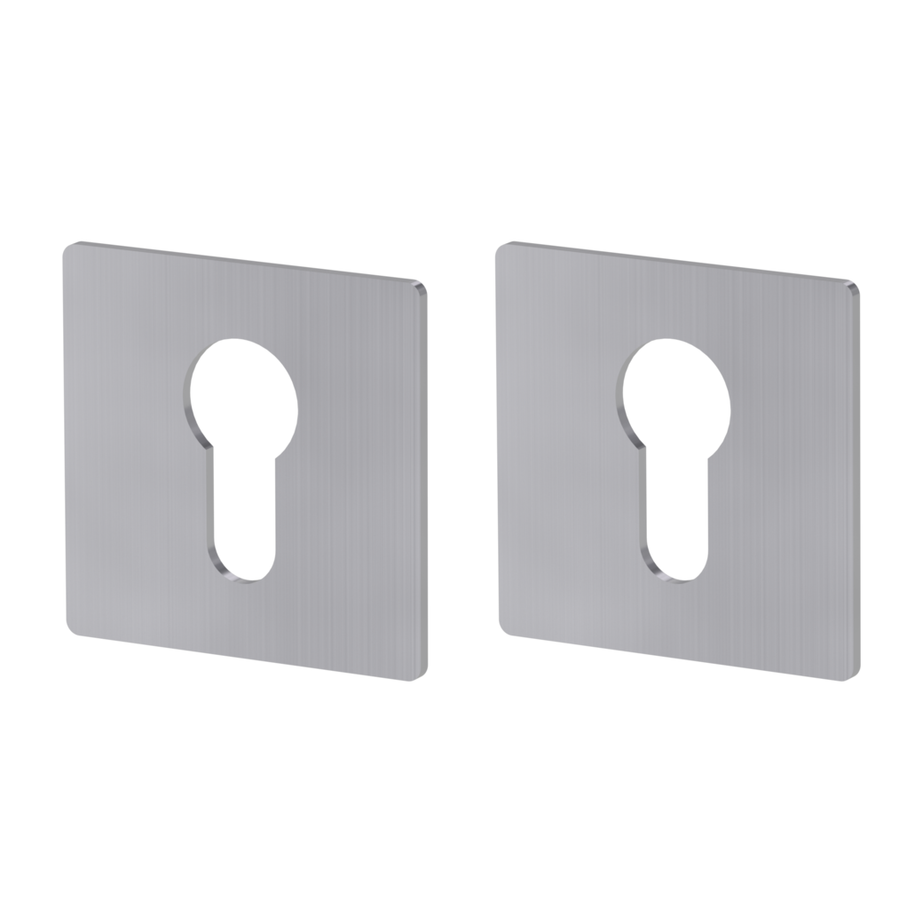 Schlüsselrosetten von GRIFFWERK, Serie FRAME, Ausführung PZ, Edelstahl matt - GÜRTLER.shop