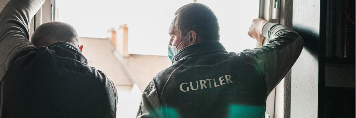 GÜRTLER Türen Sonnenschut Montage eigene Monteure