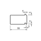 Sockeldämmprofil 30x55x1175mm für Fenster und Türen
