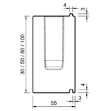 Sockeldämmprofil EPS 55mm für Fenster und Türen