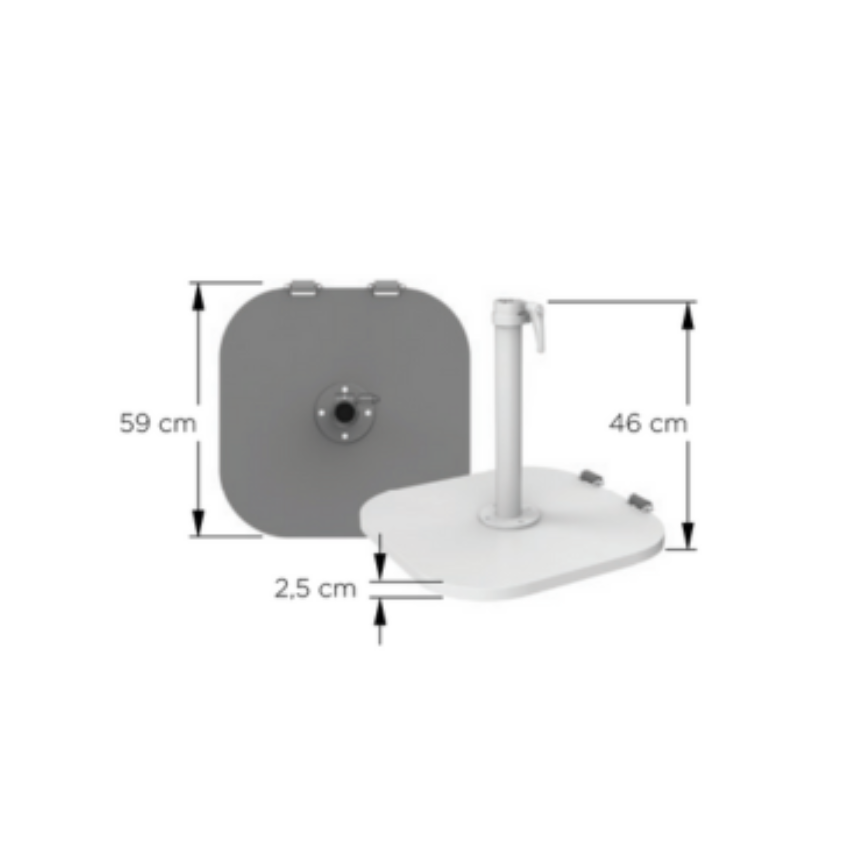 Stahlsockel ASPEN für Sonnenschirm LIBRA