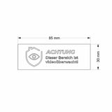 Hinweisschild "Achtung - Dieser Bereich ist videoüberwacht!", pulverbeschichtet
