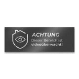 Hinweisschild "Achtung - Dieser Bereich ist videoüberwacht!", pulverbeschichtet