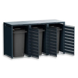 Mülltonnenbox MB32 für 3 Tonnen, mit Automatikdeckel, pulverbeschichtet, abschließbar