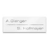 Namensschild oder Briefkastenschild aus Edelstahl, pulverbeschichtet