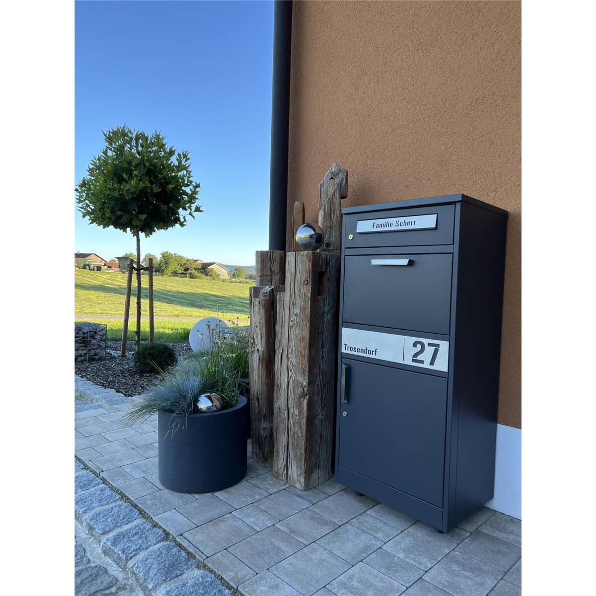 Paketbox PB1, freistehend, für Briefe und Pakete