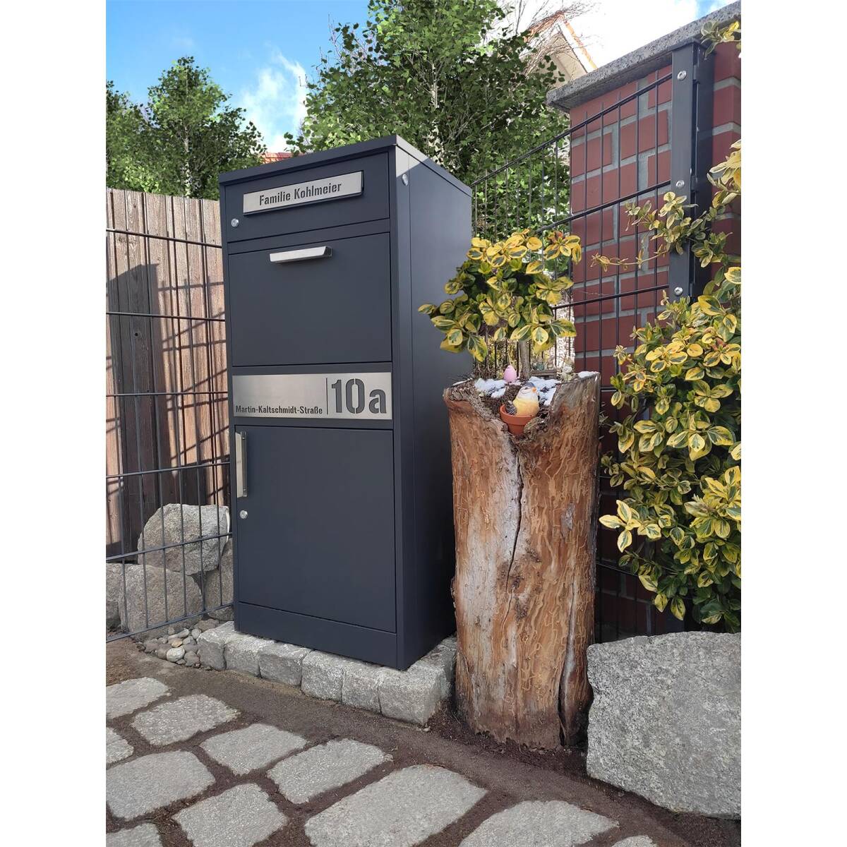 Paketbox PB1, freistehend, für Briefe und Pakete
