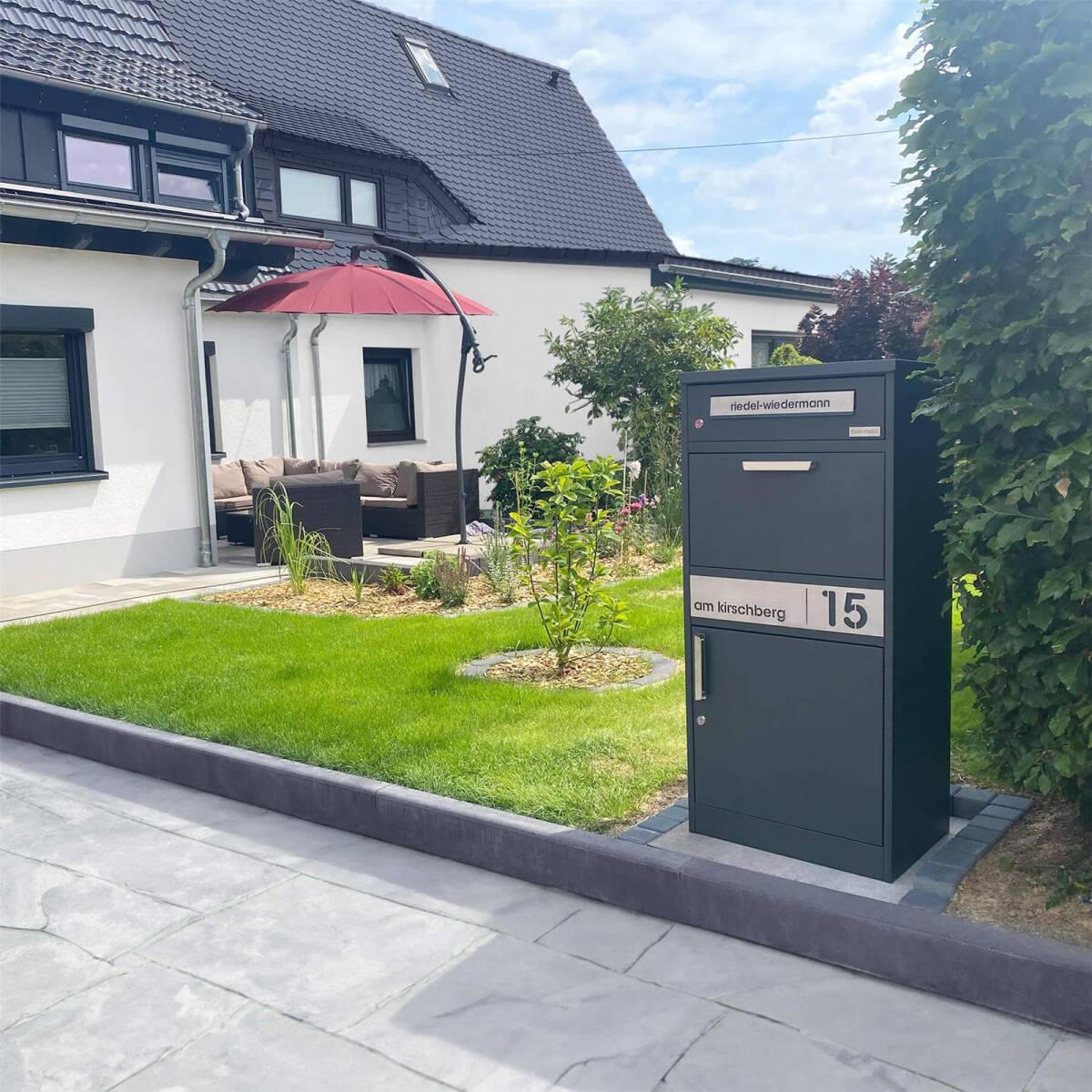 Paketbox PB1, freistehend, für Briefe und Pakete
