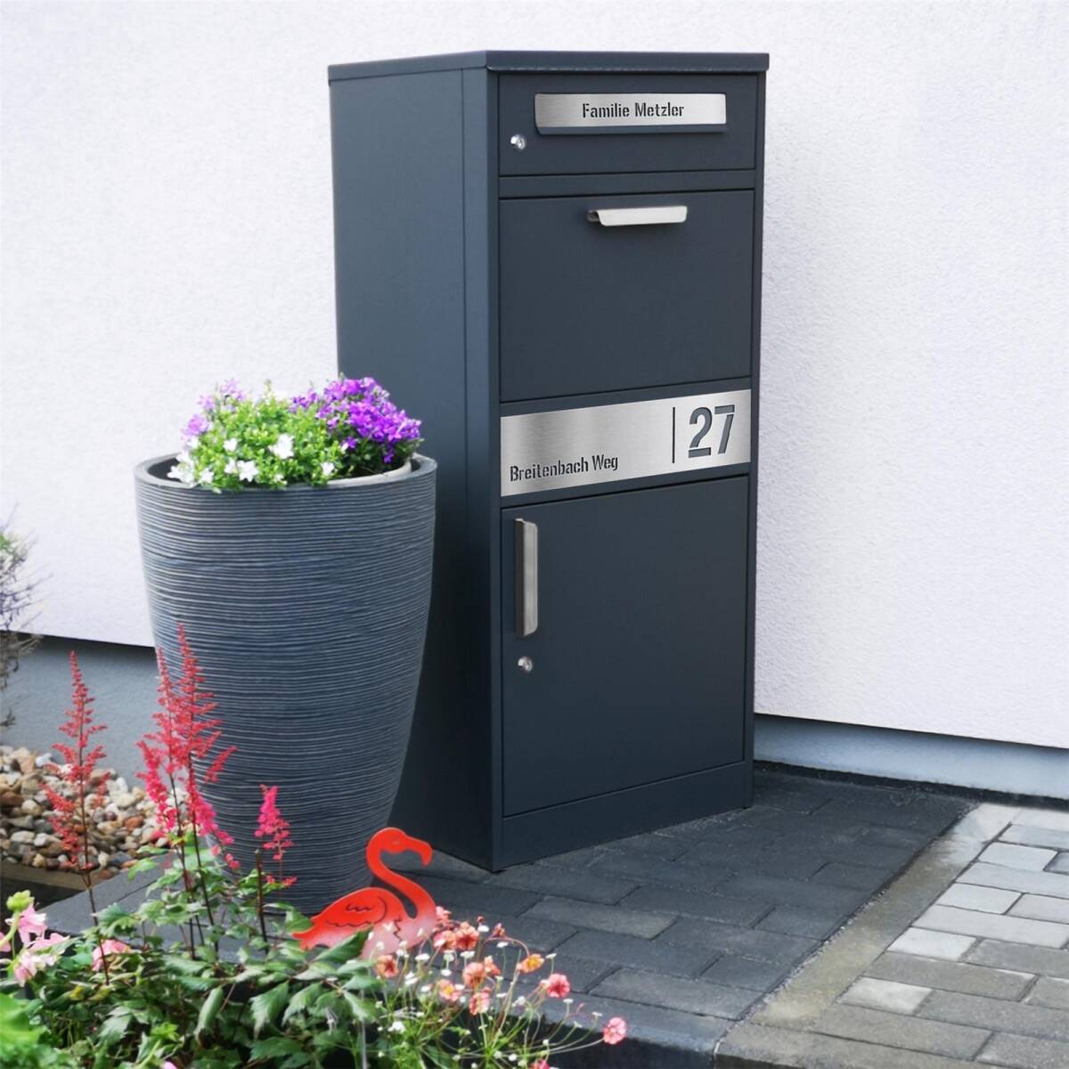Paketbox PB1, freistehend, für Briefe und Pakete