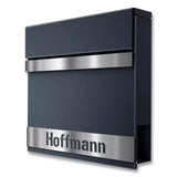 Personalisierbarer Briefkasten B25 mit großer Edelstahlblende
