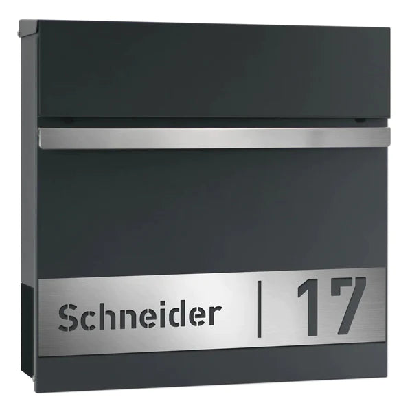 Briefkasten B3 mit Standfüßen und Zeitungsfachabdeckung