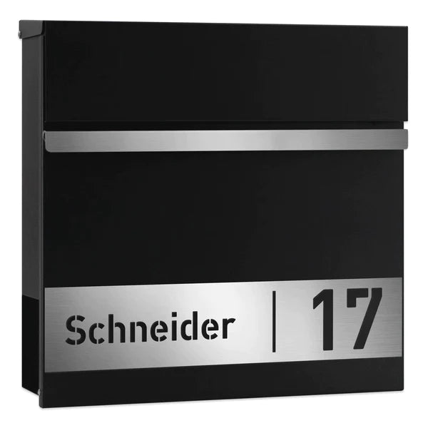 Briefkasten B3 mit Standfüßen und Zeitungsfachabdeckung