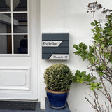 Briefkasten B1 personalisiert mit Edelstahl-Schild - GÜRTLER.shop