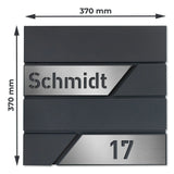 Briefkasten B1 personalisiert mit Edelstahl-Schild - GÜRTLER.shop