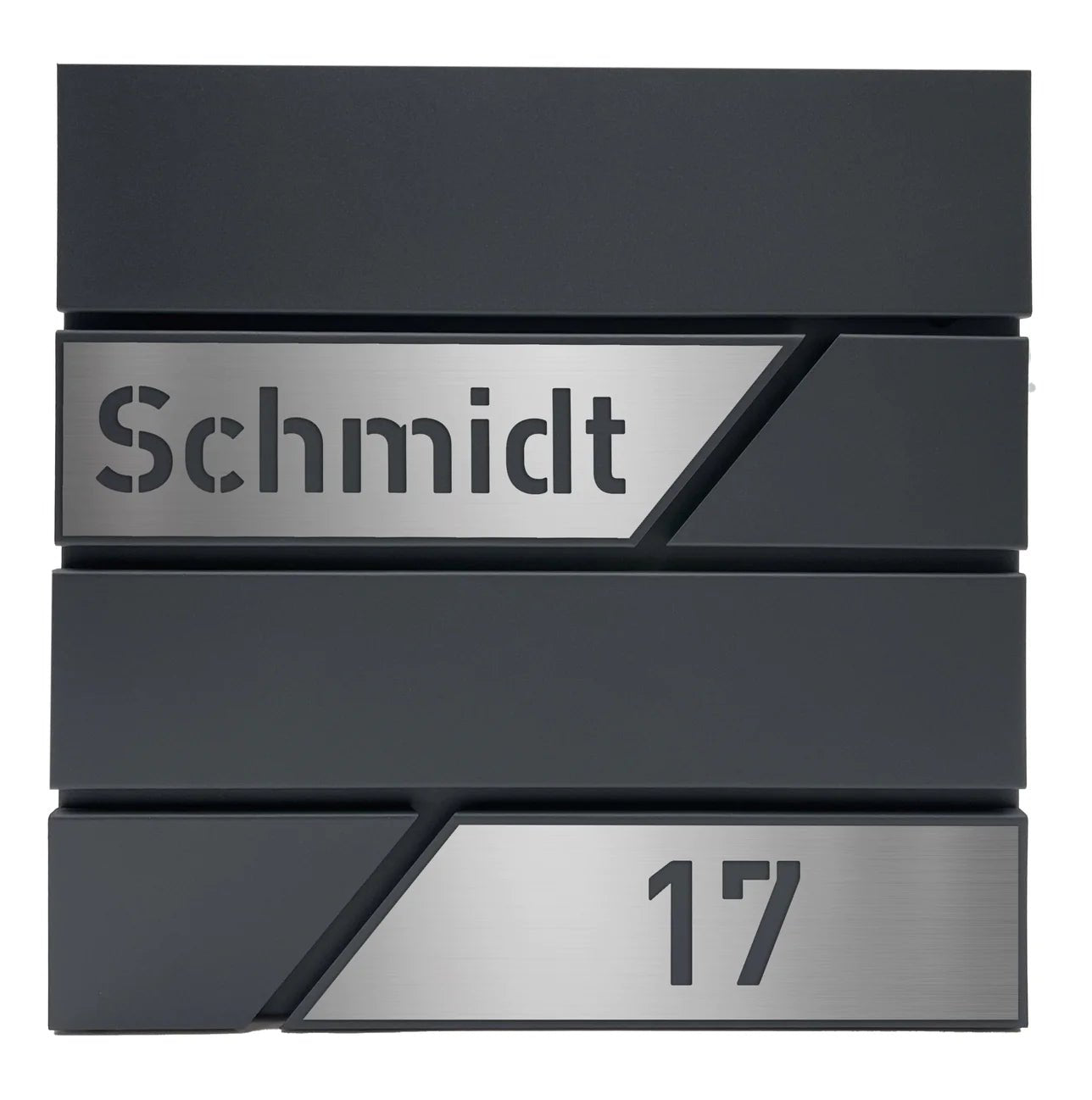 Briefkasten B1 personalisiert mit Edelstahl-Schild - GÜRTLER.shop
