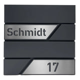 Briefkasten B1 personalisiert mit Edelstahl-Schild - GÜRTLER.shop