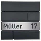 Briefkasten B2, personalisiert mit Edelstahlschild - GÜRTLER.shop