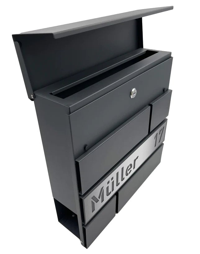 Briefkasten B2, personalisiert mit Edelstahlschild - GÜRTLER.shop