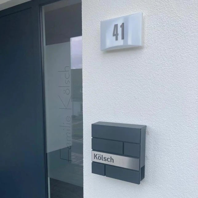 Briefkasten B2, personalisiert mit Edelstahlschild - GÜRTLER.shop