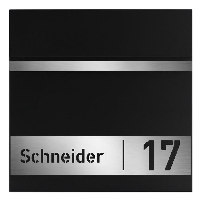 Briefkasten B3 personalisiert mit Edelstahl-Schild - GÜRTLER.shop