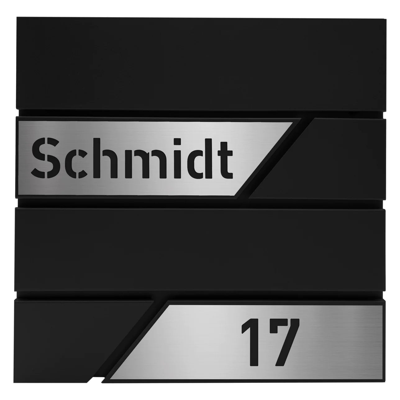 Briefkasten B3 personalisiert mit Edelstahl-Schild - GÜRTLER.shop
