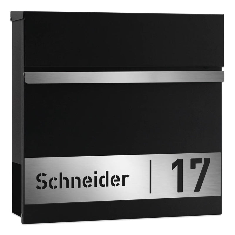 Briefkasten B3 personalisiert mit Edelstahl-Schild - GÜRTLER.shop