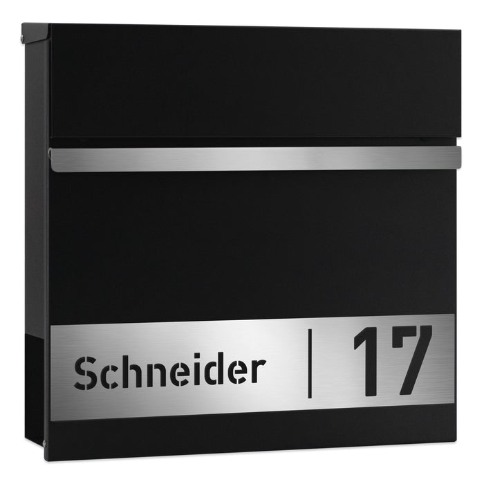 Briefkasten B3 personalisiert mit Edelstahl-Schild - GÜRTLER.shop