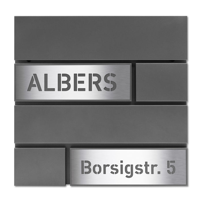 Briefkasten B4 personalisiert mit Edelstahl-Schildern - GÜRTLER.shop