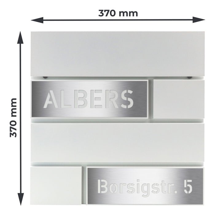 Briefkasten B4 personalisiert mit Edelstahl-Schildern - GÜRTLER.shop