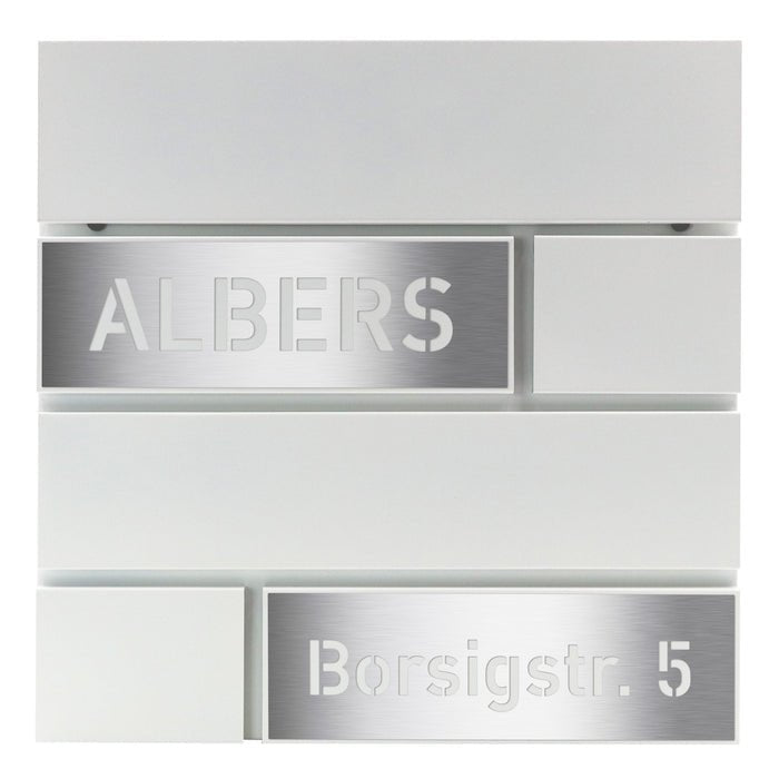 Briefkasten B4 personalisiert mit Edelstahl-Schildern - GÜRTLER.shop